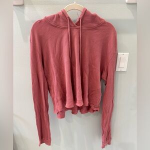 Brandy Melville Waffle Cropped Hoodie